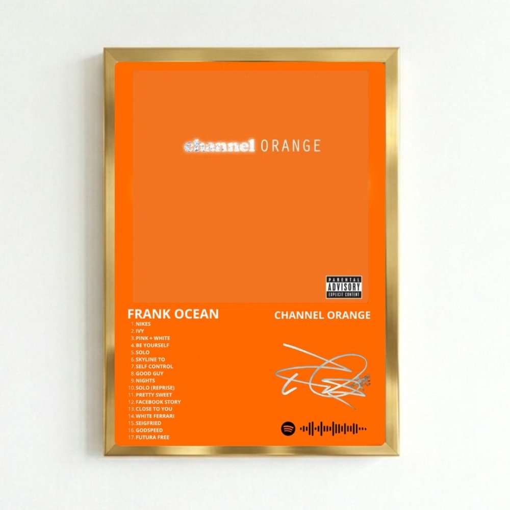 Frank Ocean - Channel Orange Poster with Frame - Vibes DistrictFrank Ocean - Channel Orange Poster with Frame GoldVibes District