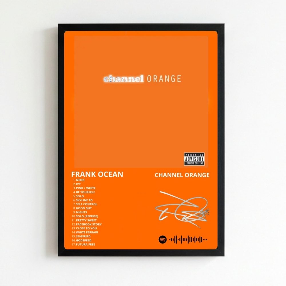 Frank Ocean - Channel Orange Poster with Frame - Vibes DistrictFrank Ocean - Channel Orange Poster with Frame NeroVibes District