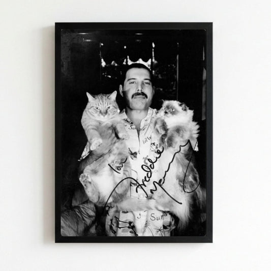 Freddie Mercury - Queen Poster with Frame - Vibes DistrictFreddie Mercury - Queen Poster with Frame poster NeroVibes District