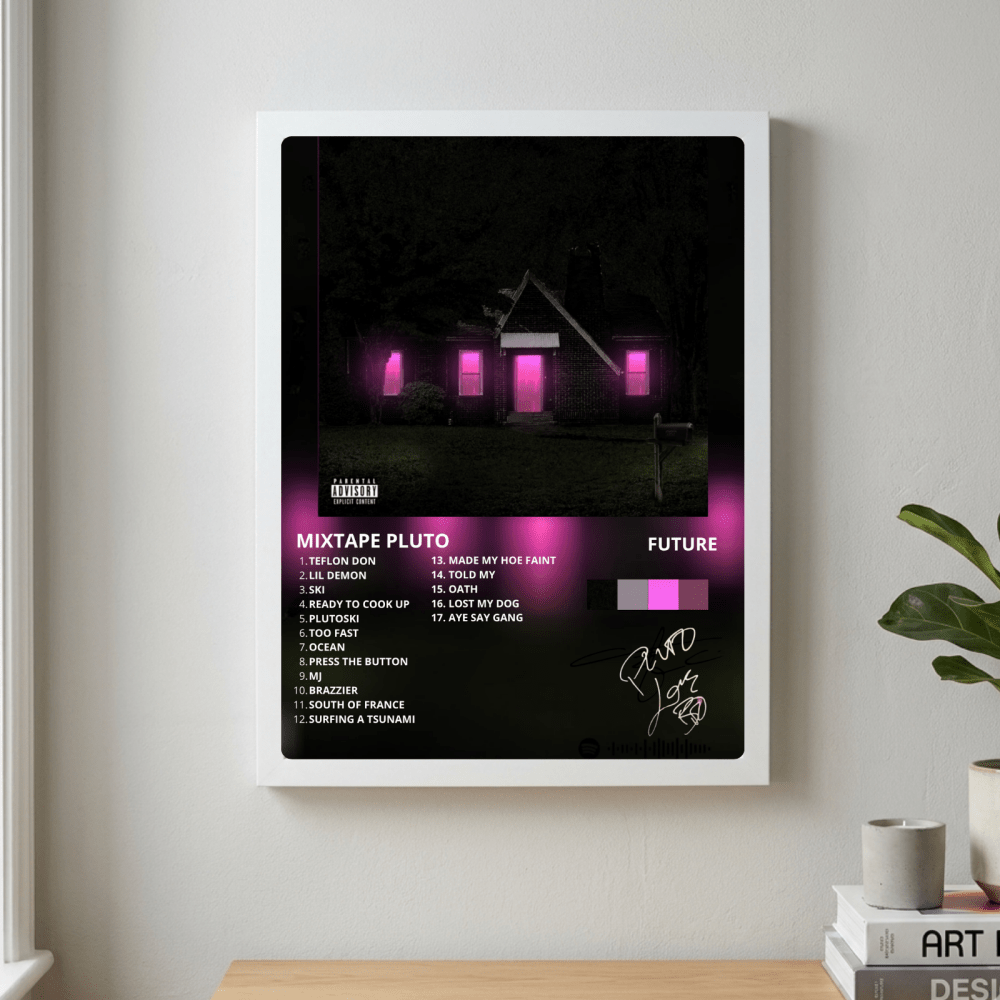 Future - Mixtape Pluto Poster with Frame - Vibes DistrictFuture - Mixtape Pluto Poster with Frame GoldVibes District