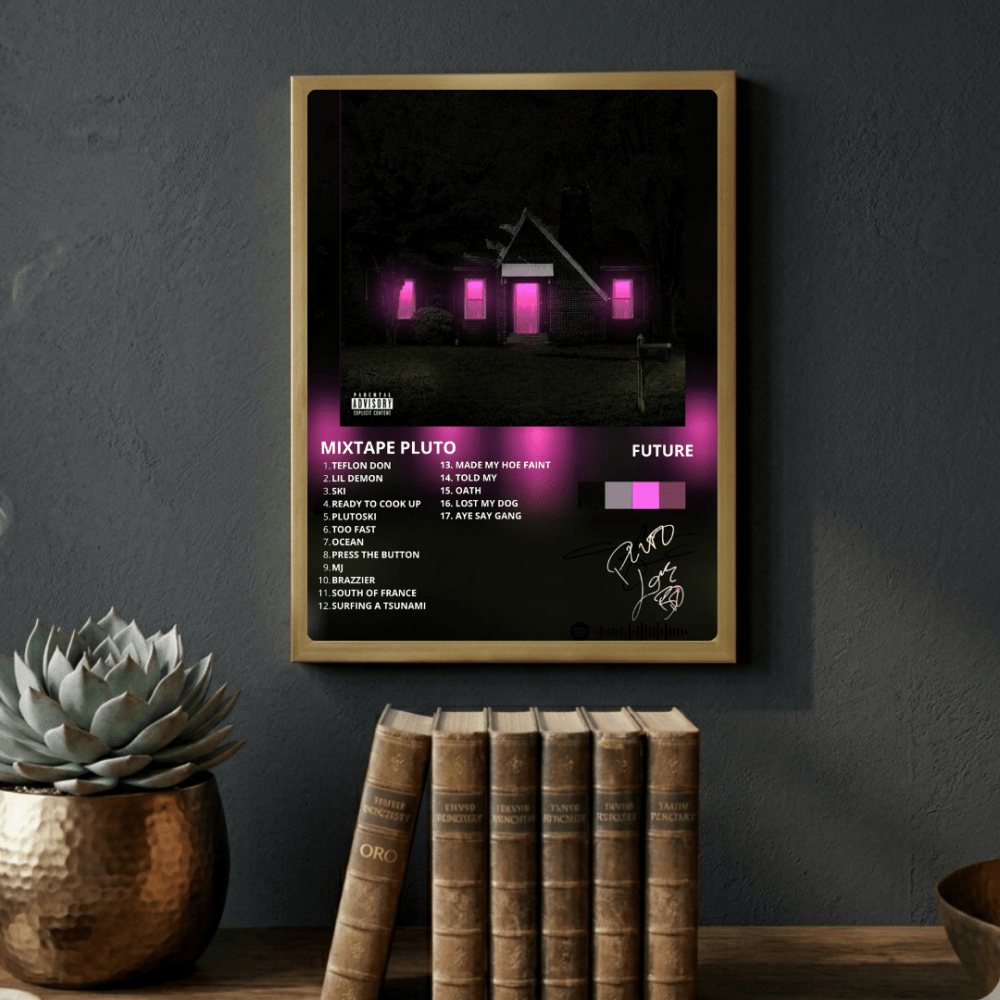 Future - Mixtape Pluto Poster with Frame - Vibes DistrictFuture - Mixtape Pluto Poster with Frame GoldVibes District