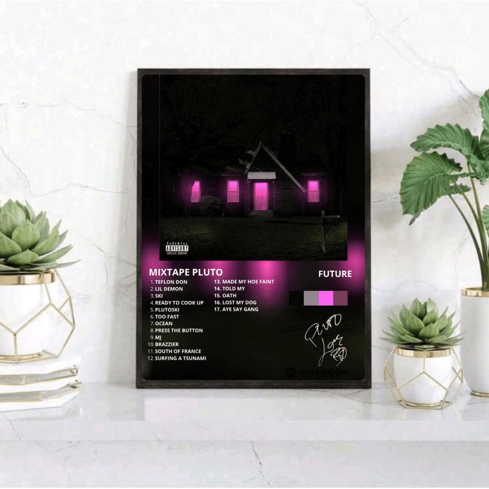 Future - Mixtape Pluto Poster with Frame - Vibes DistrictFuture - Mixtape Pluto Poster with Frame GoldVibes District