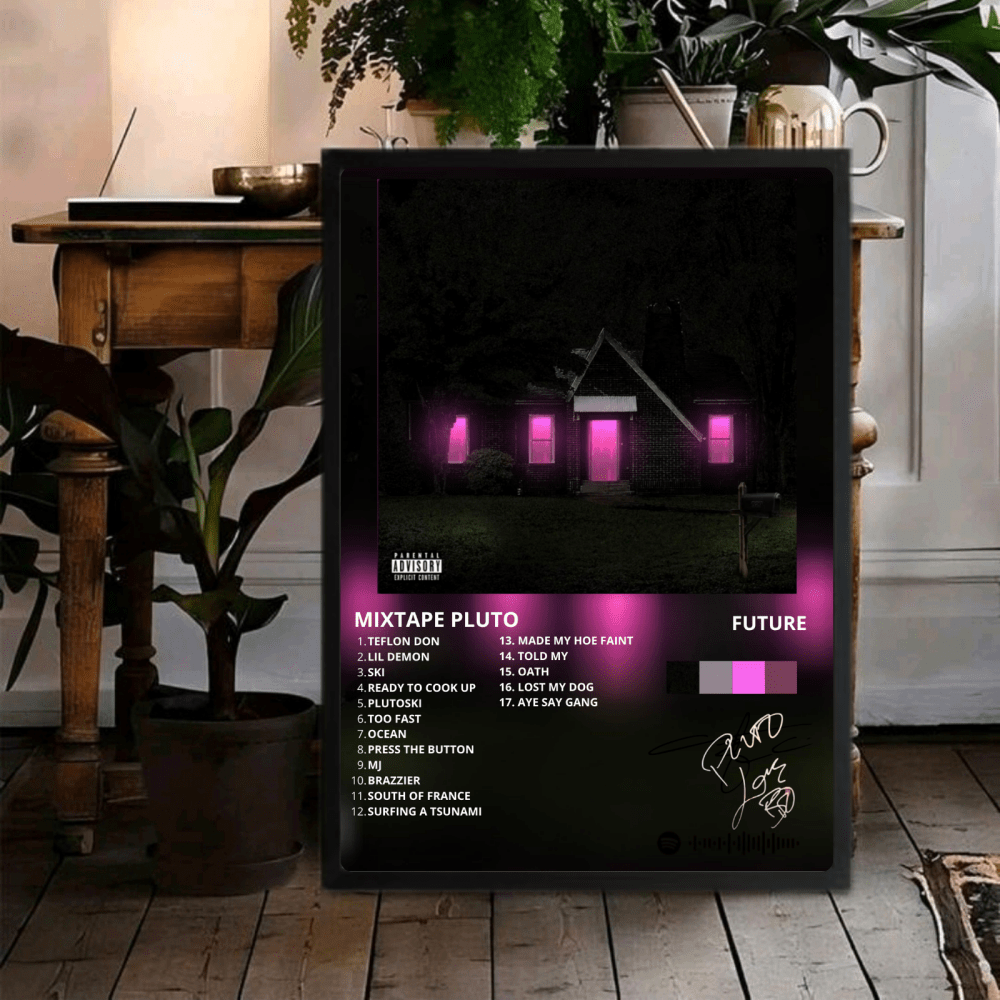 Future - Mixtape Pluto Poster with Frame - Vibes DistrictFuture - Mixtape Pluto Poster with Frame GoldVibes District
