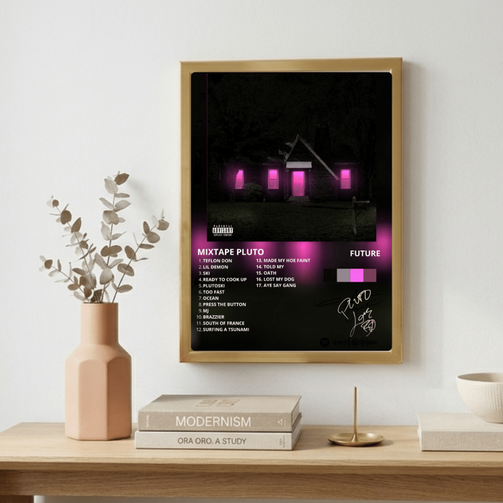 Future - Mixtape Pluto Poster with Frame - Vibes DistrictFuture - Mixtape Pluto Poster with Frame GoldVibes District