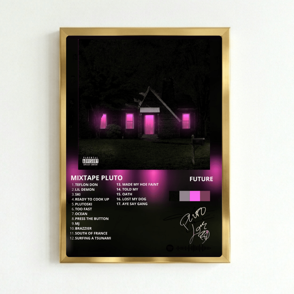 Future - Mixtape Pluto Poster with Frame - Vibes DistrictFuture - Mixtape Pluto Poster with Frame GoldVibes District