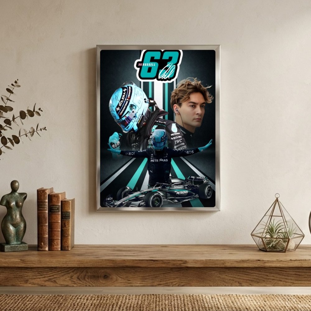 george russell mercedes f1 - Vibes Districtgeorge russell mercedes f1 poster BiancoVibes District