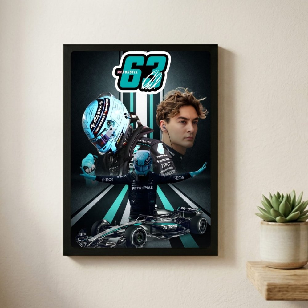 george russell mercedes f1 - Vibes Districtgeorge russell mercedes f1 poster BiancoVibes District