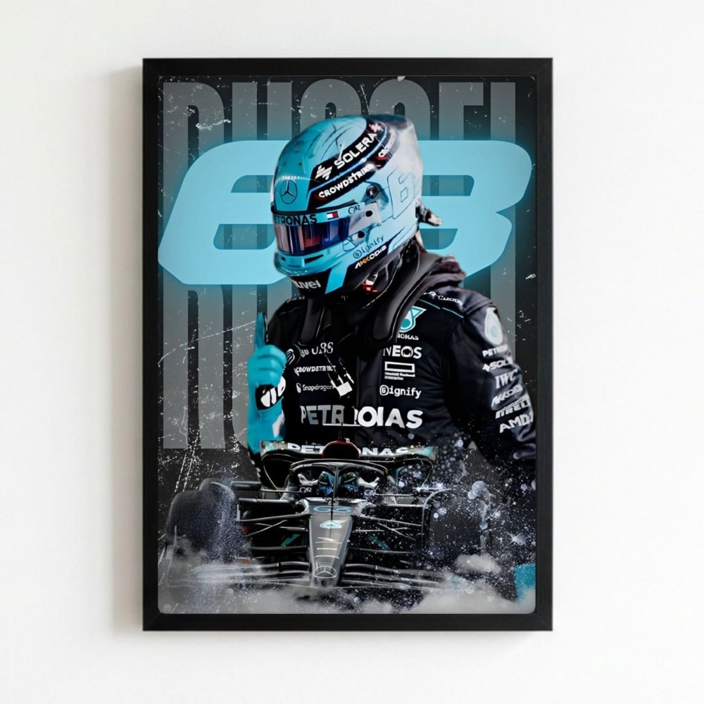 George russell, mercedes f1 - Vibes DistrictGeorge russell, mercedes f1 poster NeroVibes District