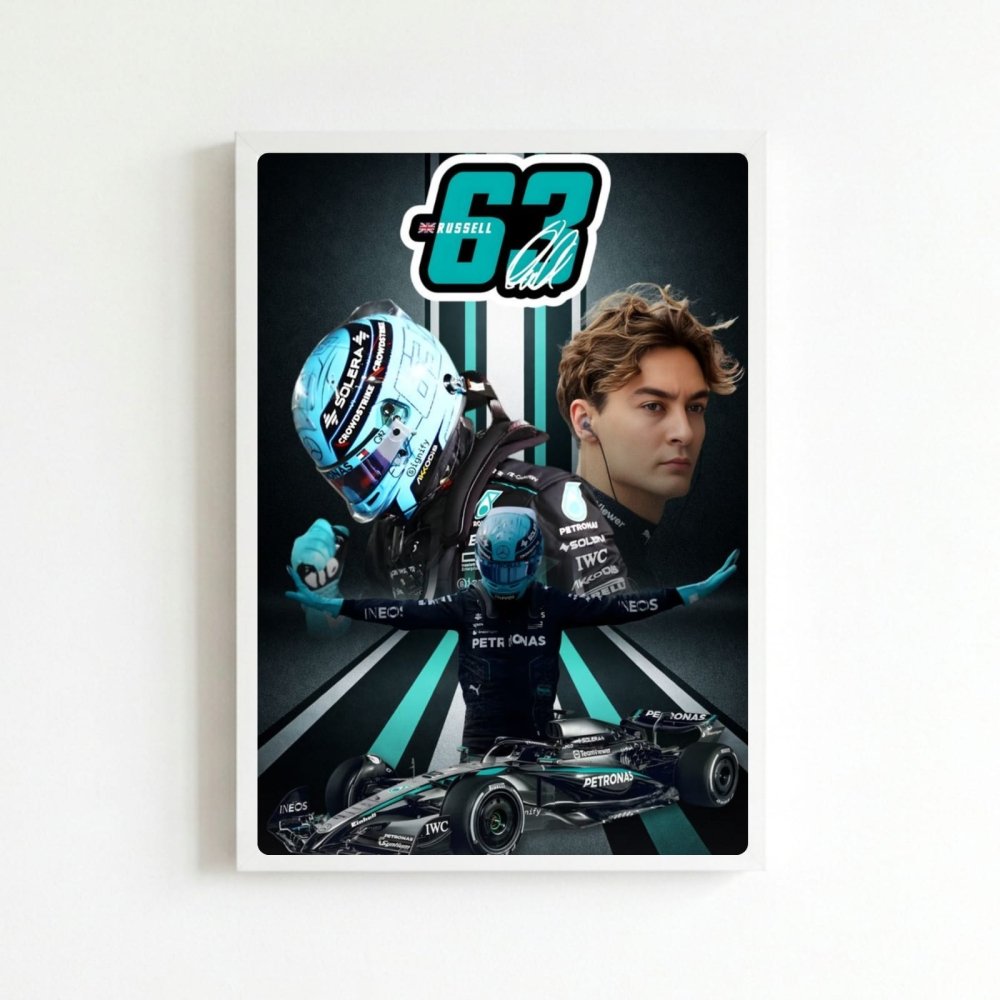 george russell mercedes f1 - Vibes Districtgeorge russell mercedes f1 poster BiancoVibes District