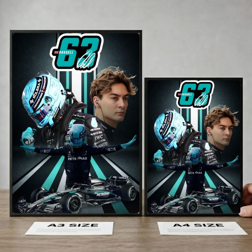 george russell mercedes f1 - Vibes Districtgeorge russell mercedes f1 poster BiancoVibes District