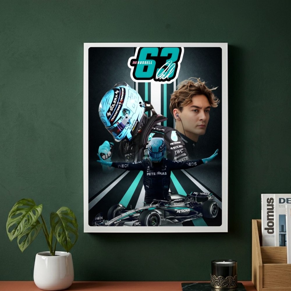 george russell mercedes f1 - Vibes Districtgeorge russell mercedes f1 poster BiancoVibes District