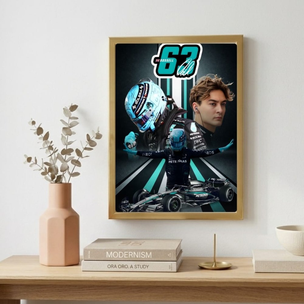 george russell mercedes f1 - Vibes Districtgeorge russell mercedes f1 poster BiancoVibes District