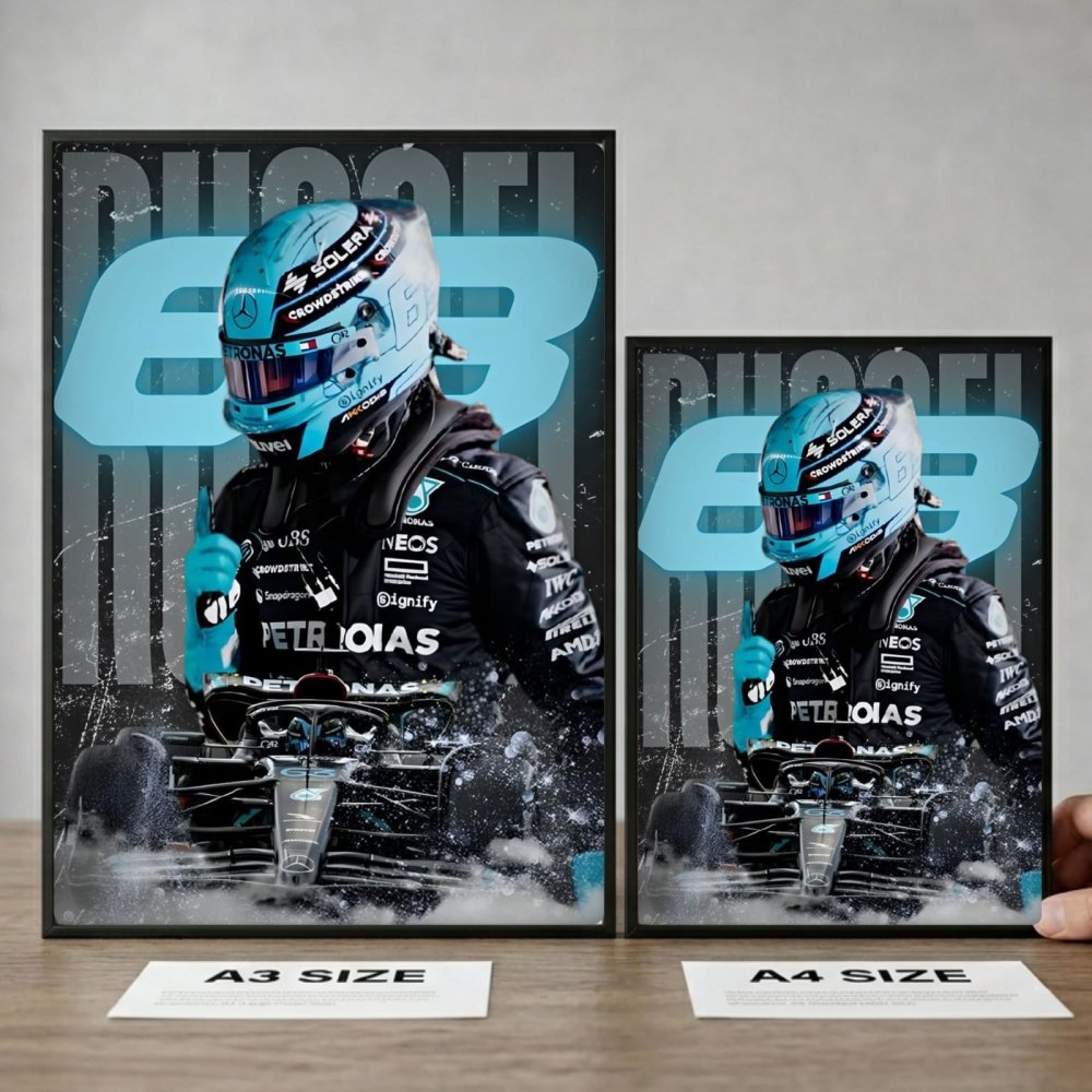 George russell, mercedes f1 - Vibes DistrictGeorge russell, mercedes f1 poster GoldVibes District