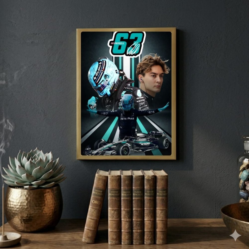 george russell mercedes f1 - Vibes Districtgeorge russell mercedes f1 poster BiancoVibes District