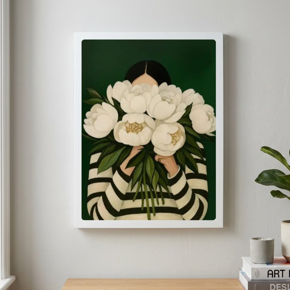 Girl flower house deco - Vibes DistrictGirl flower house deco poster GoldVibes District