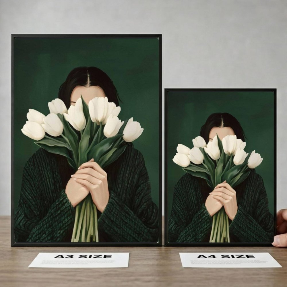Girl flower house deco - Vibes DistrictGirl flower house deco poster GoldVibes District