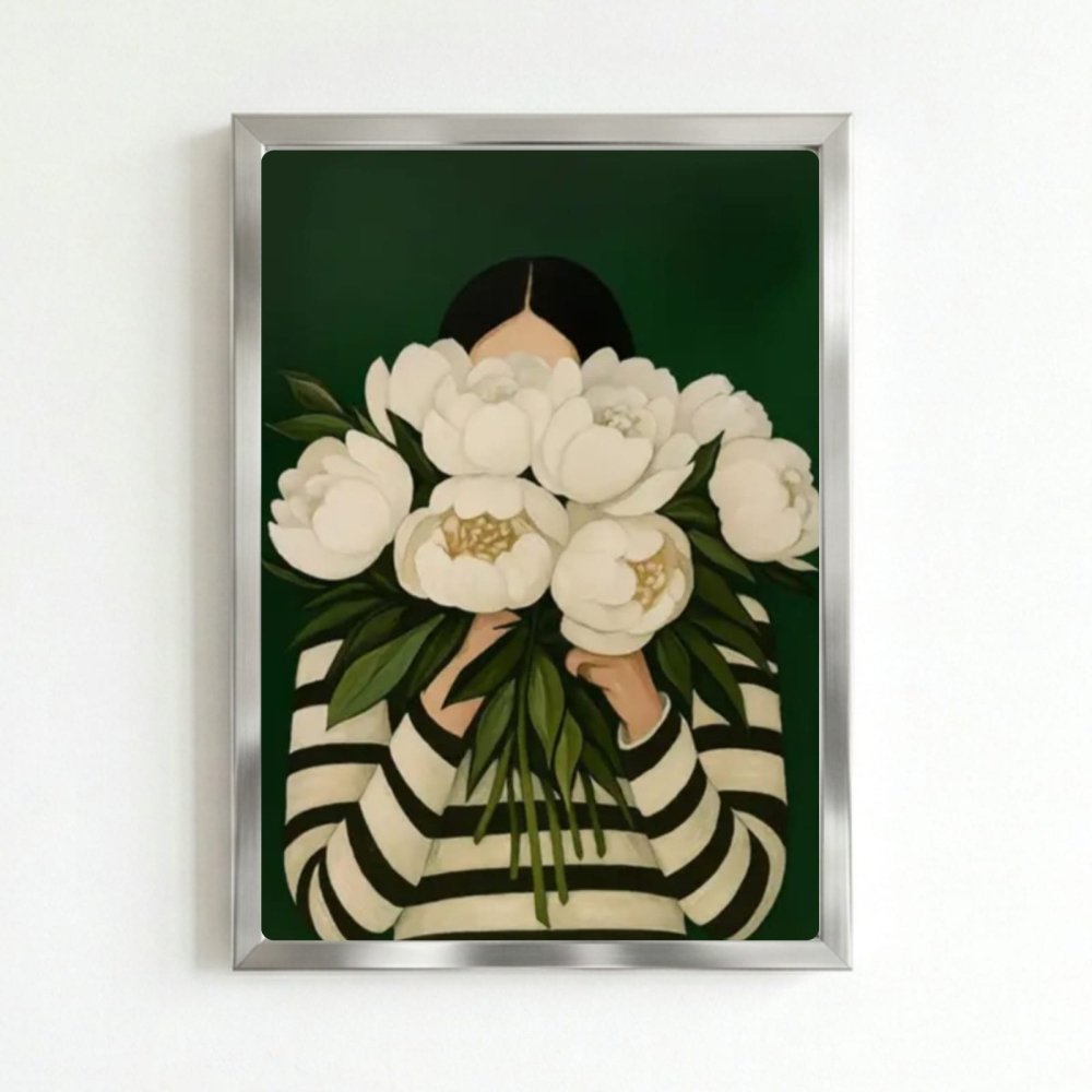 Girl flower house deco - Vibes DistrictGirl flower house deco poster SilverVibes District