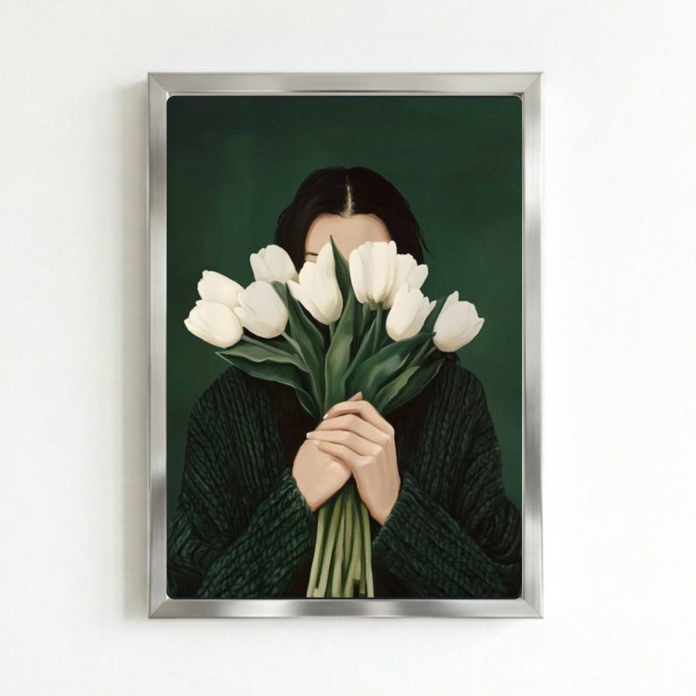 Girl flower house deco - Vibes DistrictGirl flower house deco poster SilverVibes District