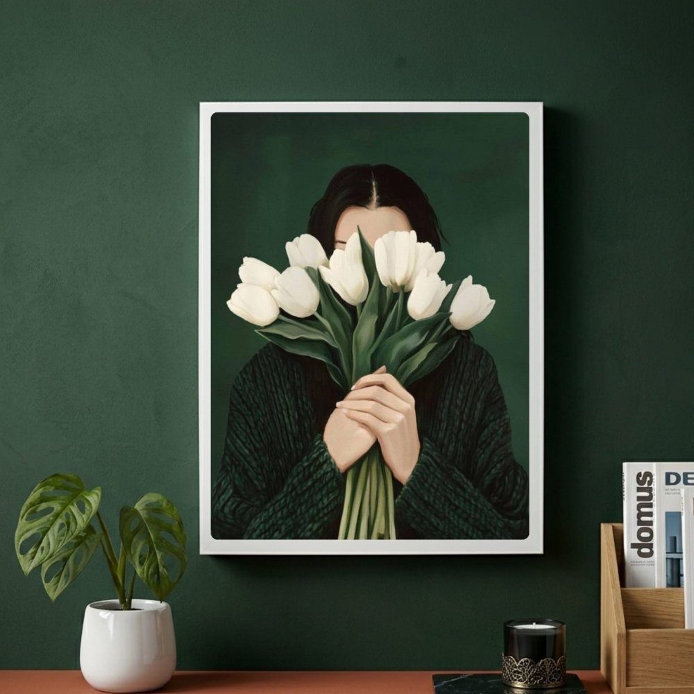 Girl flower house deco - Vibes DistrictGirl flower house deco poster GoldVibes District