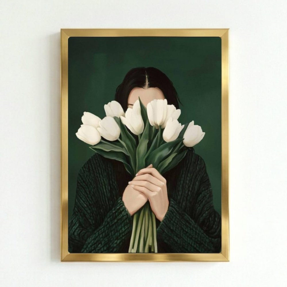 Girl flower house deco - Vibes DistrictGirl flower house deco poster GoldVibes District