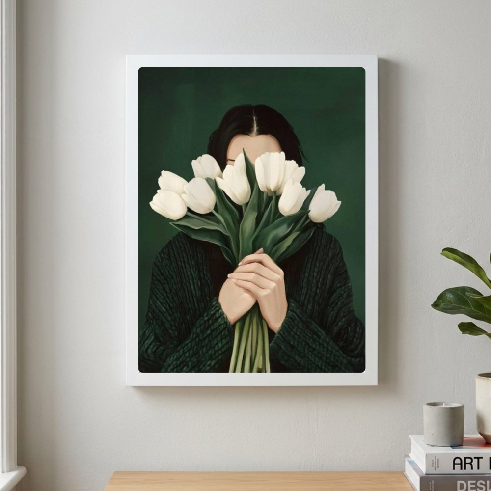 Girl flower house deco - Vibes DistrictGirl flower house deco poster GoldVibes District
