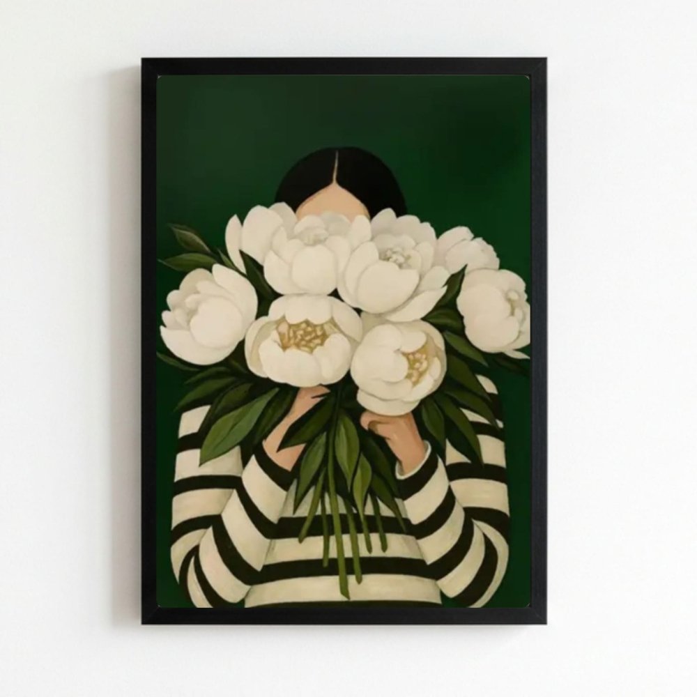 Girl flower house deco - Vibes DistrictGirl flower house deco poster NeroVibes District