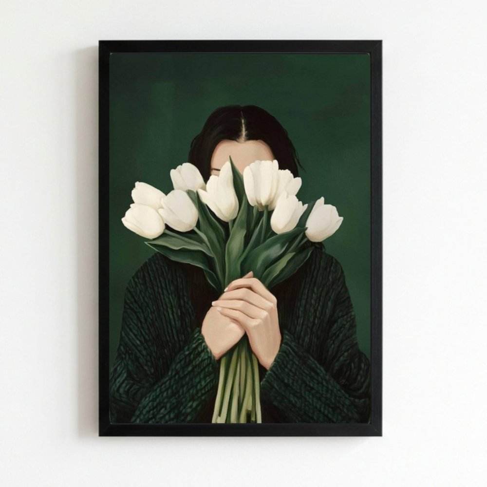 Girl flower house deco - Vibes DistrictGirl flower house deco poster NeroVibes District