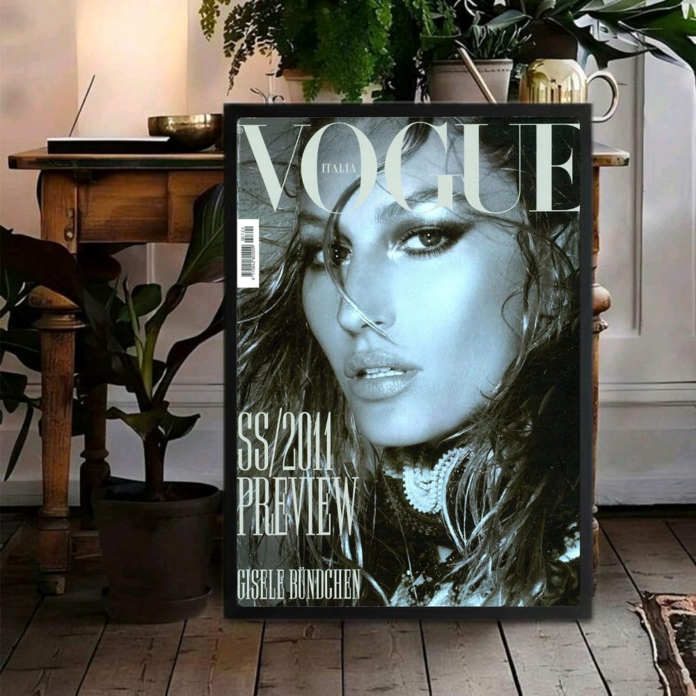 Gisele Bündchen vogue - Vibes DistrictGisele Bündchen vogue poster GoldVibes District