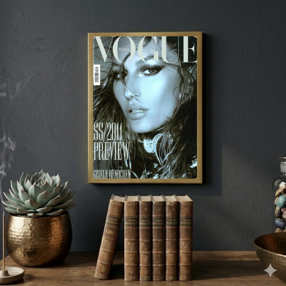 Gisele Bündchen vogue - Vibes DistrictGisele Bündchen vogue poster GoldVibes District