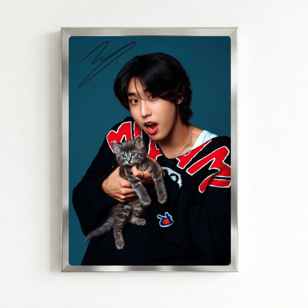 Han Jisung Poster with Frame - Vibes DistrictHan Jisung Poster with Frame SilverVibes District