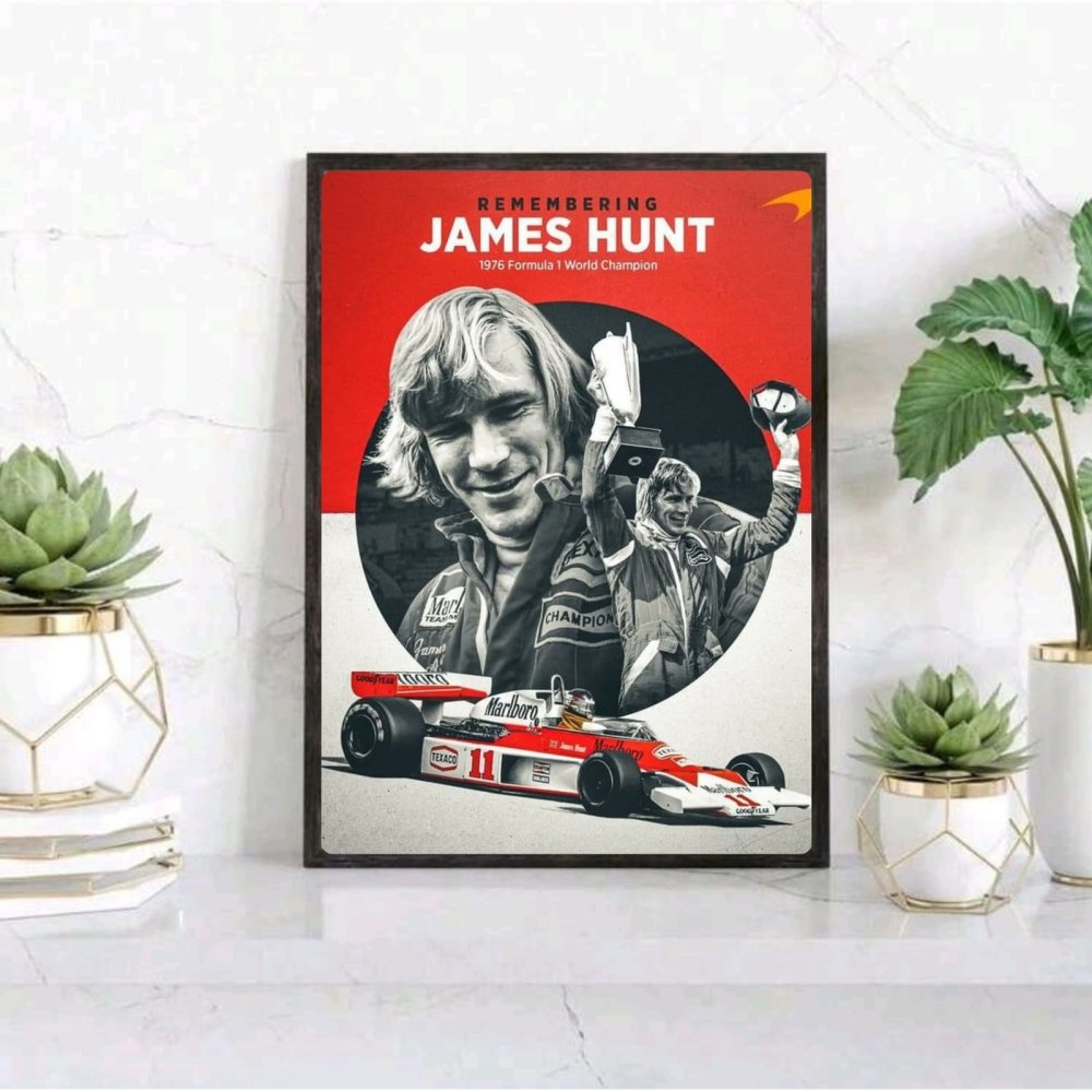 James Hunt, ferrari f1 - Vibes DistrictJames Hunt, ferrari f1 poster GoldVibes District