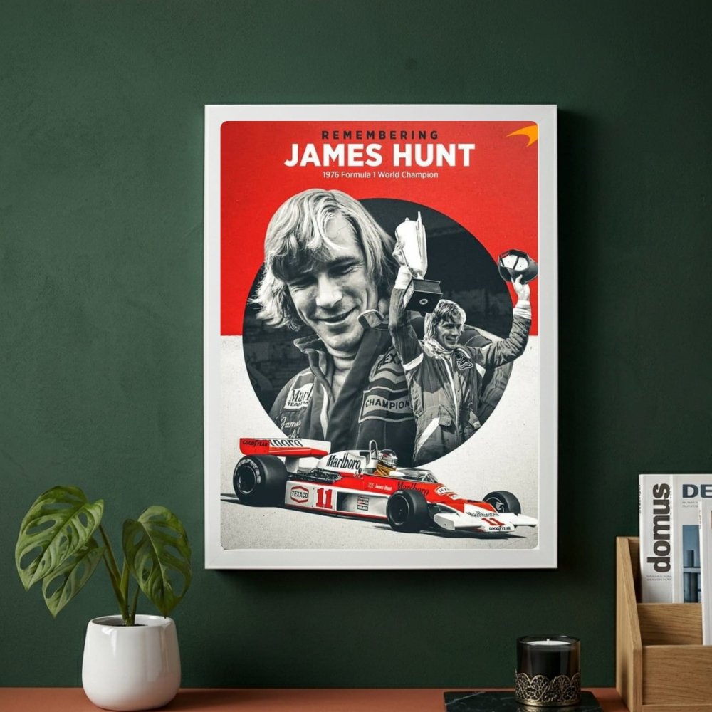 James Hunt, ferrari f1 - Vibes DistrictJames Hunt, ferrari f1 poster GoldVibes District
