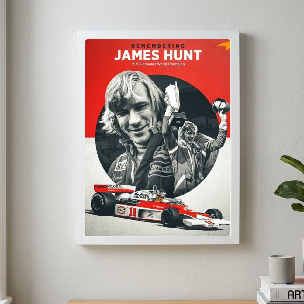 James Hunt, ferrari f1 - Vibes DistrictJames Hunt, ferrari f1 poster GoldVibes District