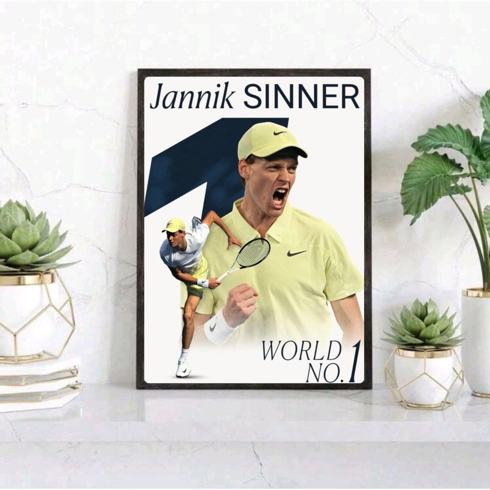 Jannik sinner - tennis - Vibes DistrictJannik sinner - tennis poster GoldVibes District