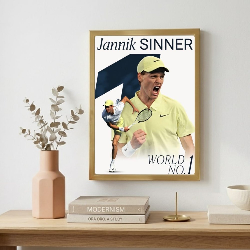 Jannik sinner - tennis - Vibes DistrictJannik sinner - tennis poster GoldVibes District