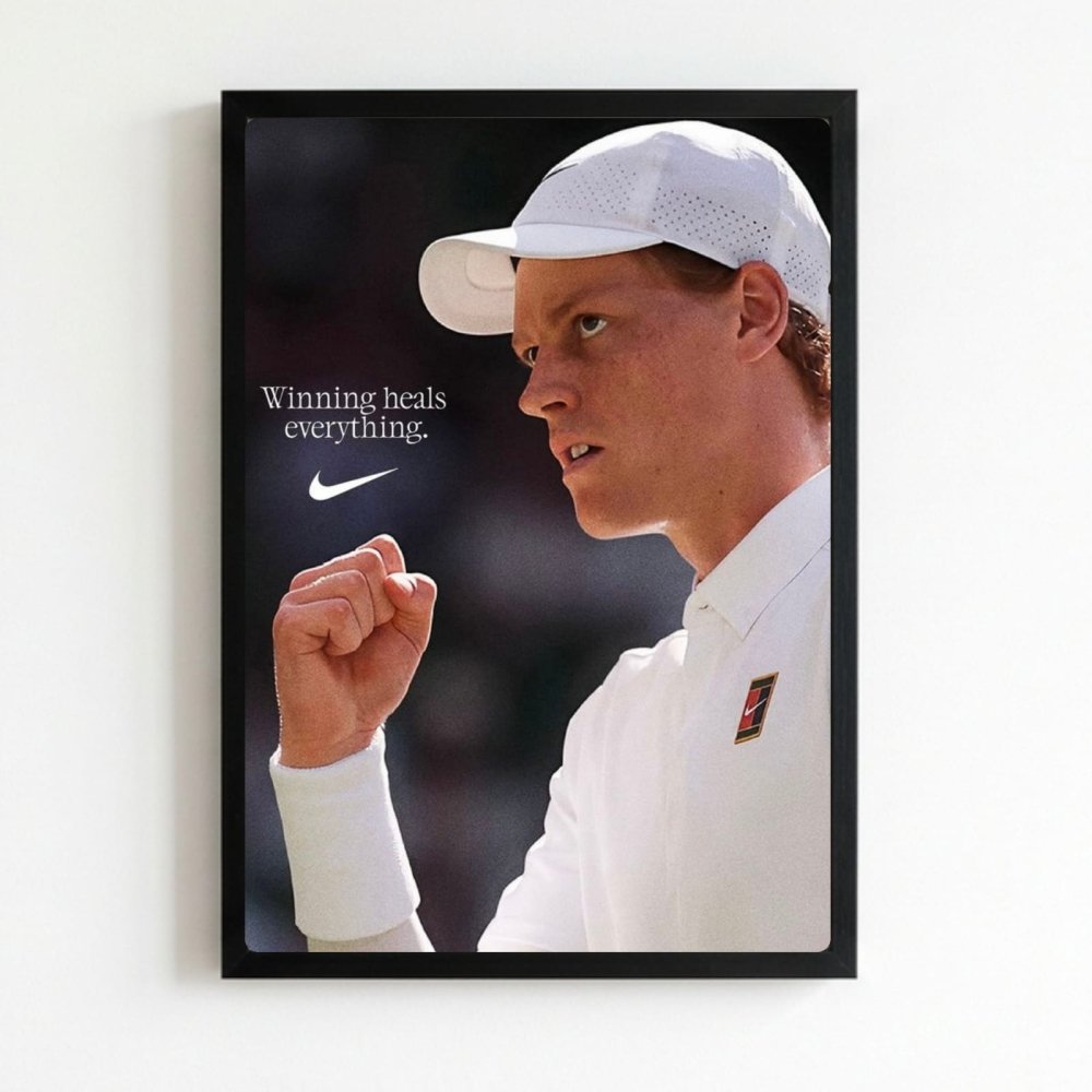 Jannik sinner - tennis - Vibes DistrictJannik sinner - tennis poster GoldVibes District
