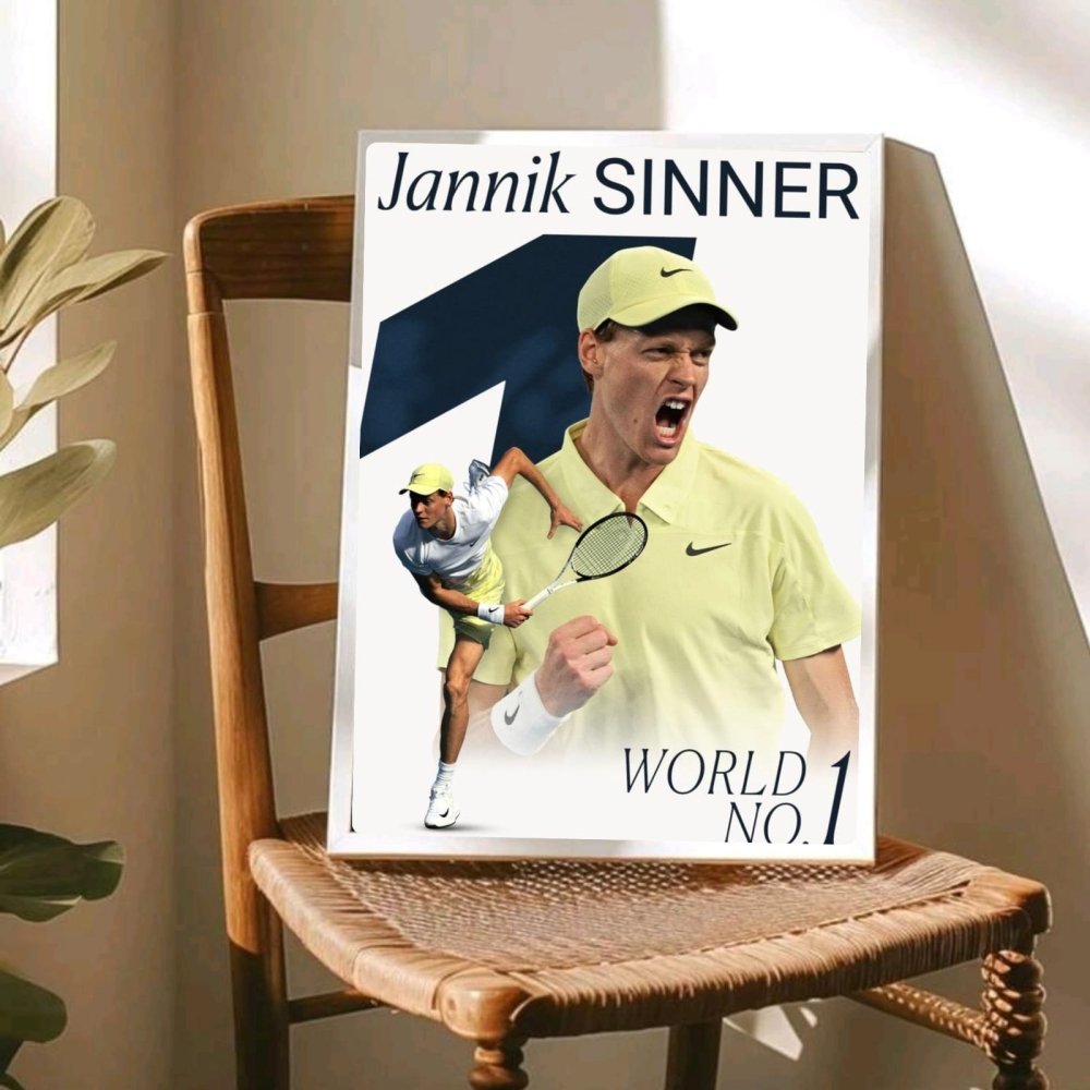 Jannik sinner - tennis - Vibes DistrictJannik sinner - tennis poster GoldVibes District