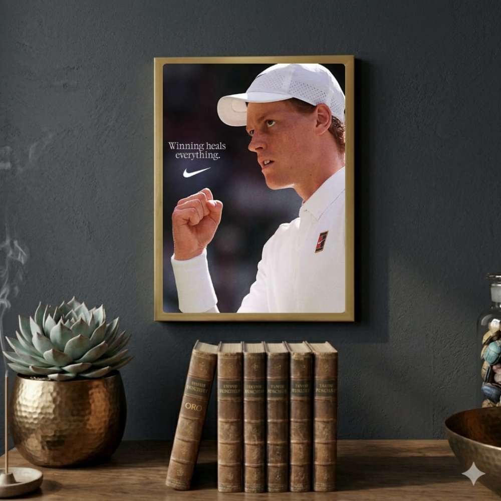 Jannik sinner - tennis - Vibes DistrictJannik sinner - tennis poster GoldVibes District
