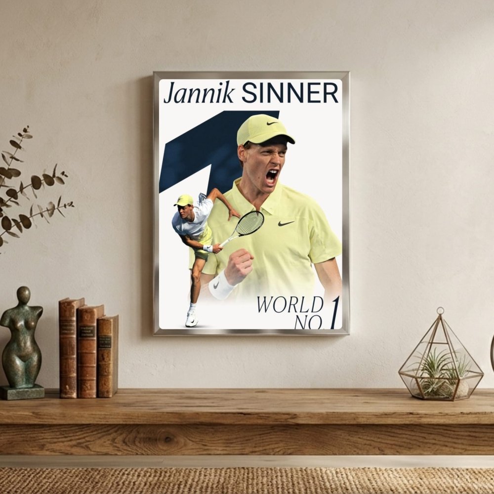 Jannik sinner - tennis - Vibes DistrictJannik sinner - tennis poster GoldVibes District