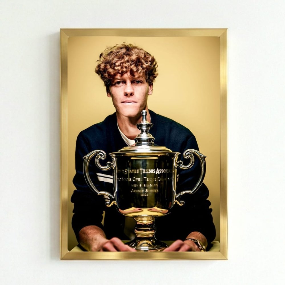 Jannik sinner - tennis - Vibes DistrictJannik sinner - tennis poster GoldVibes District