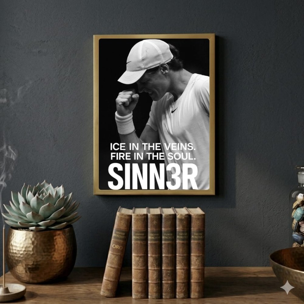 Jannik sinner - tennis - Vibes DistrictJannik sinner - tennis poster GoldVibes District