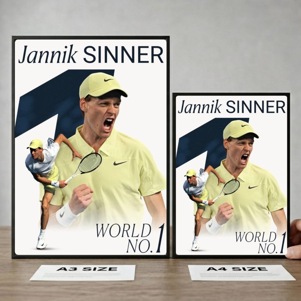 Jannik sinner - tennis - Vibes DistrictJannik sinner - tennis poster GoldVibes District