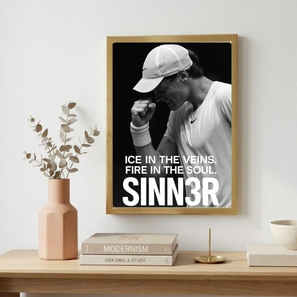 Jannik sinner - tennis - Vibes DistrictJannik sinner - tennis poster GoldVibes District