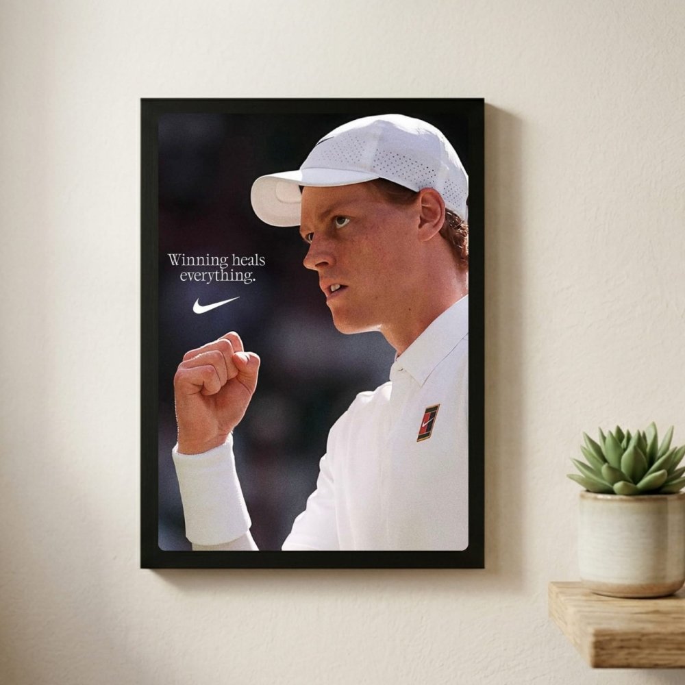 Jannik sinner - tennis - Vibes DistrictJannik sinner - tennis poster GoldVibes District