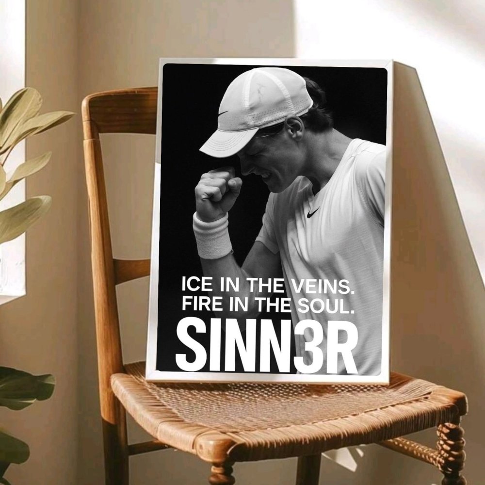 Jannik sinner - tennis - Vibes DistrictJannik sinner - tennis poster GoldVibes District