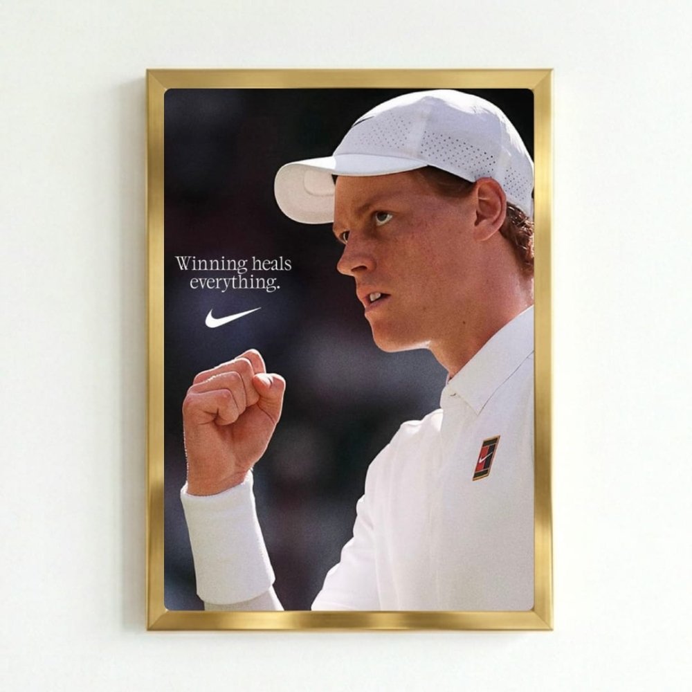 Jannik sinner - tennis - Vibes DistrictJannik sinner - tennis poster GoldVibes District