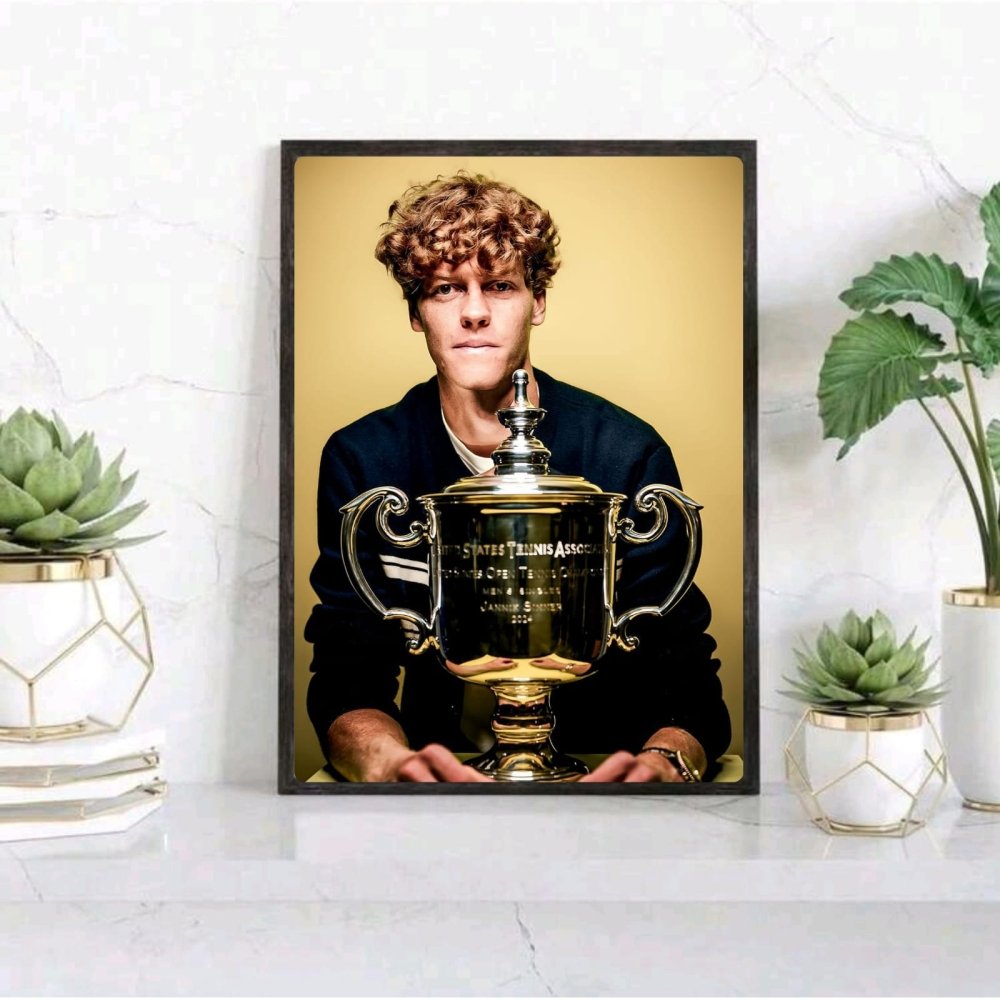 Jannik sinner - tennis - Vibes DistrictJannik sinner - tennis poster GoldVibes District