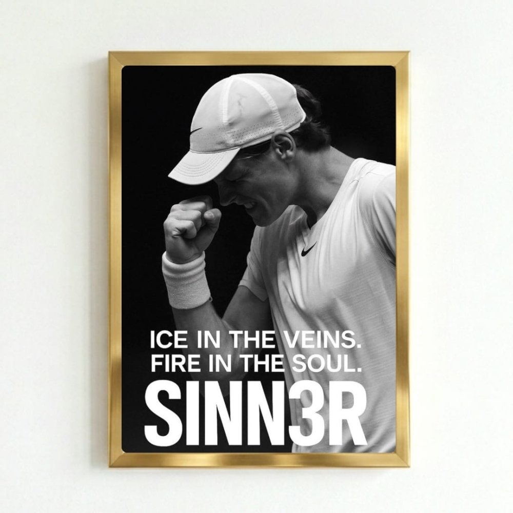 Jannik sinner - tennis - Vibes DistrictJannik sinner - tennis poster GoldVibes District