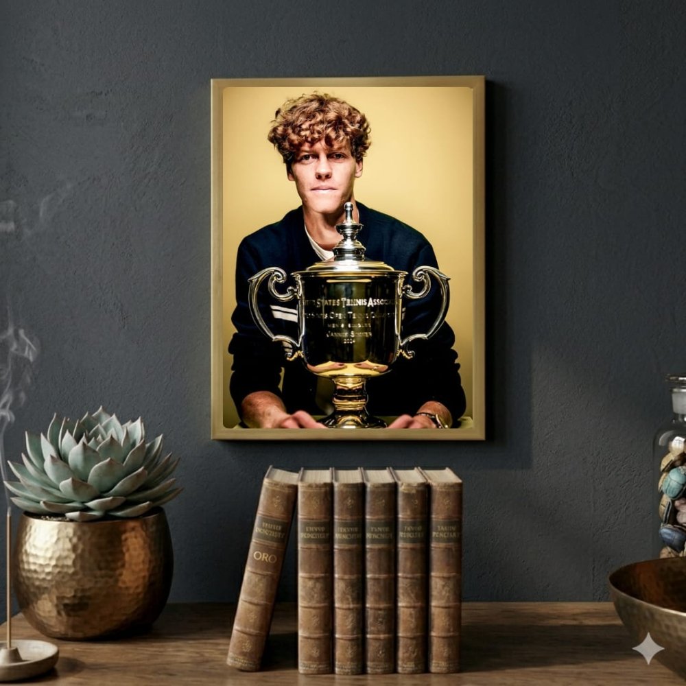 Jannik sinner - tennis - Vibes DistrictJannik sinner - tennis poster GoldVibes District