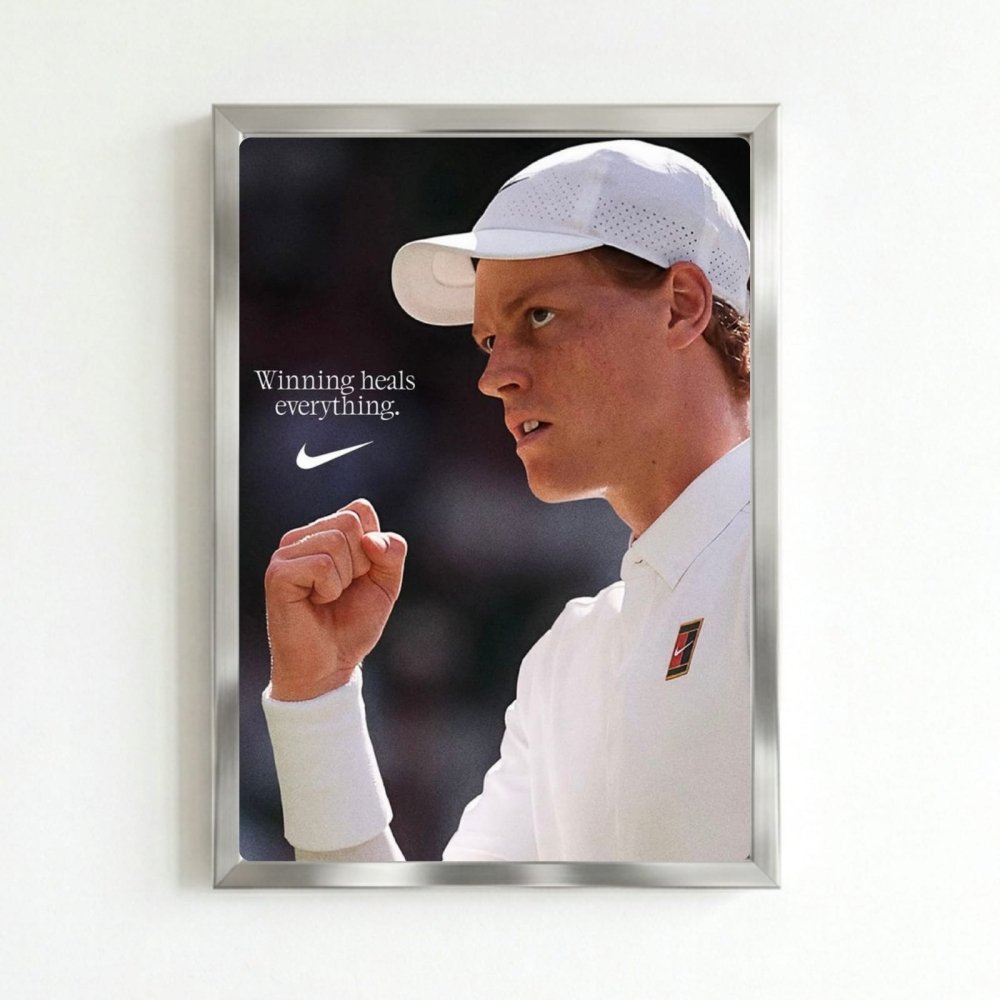 Jannik sinner - tennis - Vibes DistrictJannik sinner - tennis poster SilverVibes District